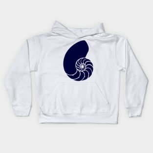 Ammonite Cephalopod Dark Fossil Design Kids Hoodie